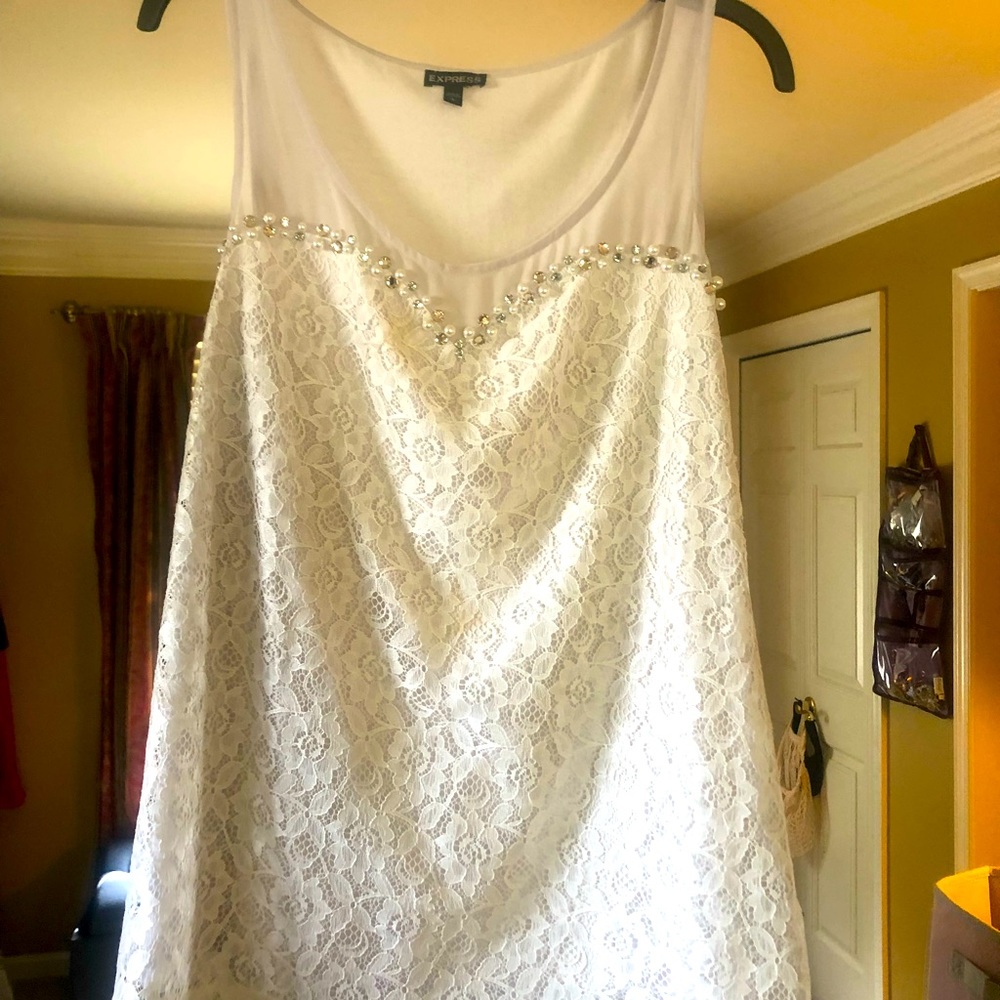 Express lace and Pearl Top
